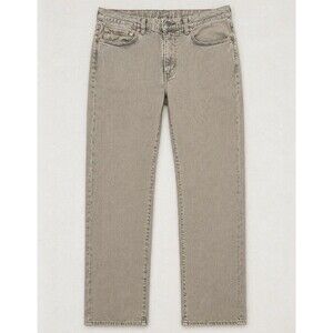 Levi's 514 Straight Fit Tan Gray Stone Wash Jeans Size 34 x 30 Denim